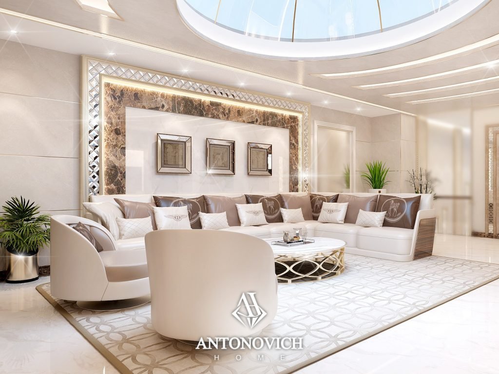 Оригинальный дизайн гостиной от Antonovich Home