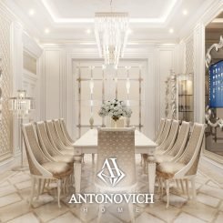 Красивый интерьер столовой от Antonovich Home