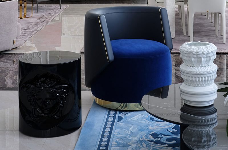 Versace Home Кресло Virtus, Кофейный Столик Vg2 Stool, Вазы